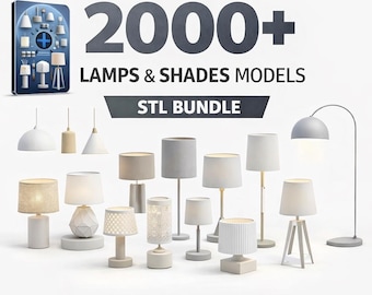 2000+ Lamps and Vases planters 3D Bundle | STL + solid Files | High-Detail 3D Models Collection