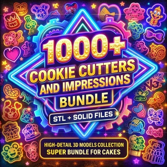 1000+ Cookie Cutter & Impression 3D Models | STL + CAD Files