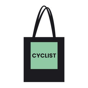 Stylish fabric bag for cyclists | Eco-friendly tote with &#39;Cyclist&#39; print | Perfect gift for road cyclists!