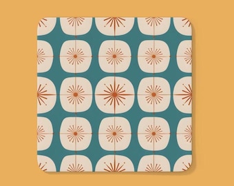 Sip Happens: Juego de posavasos Retro Vibes