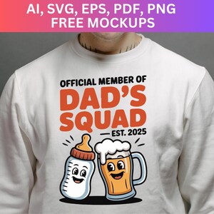 Dad Squad SVG: Father&#39;s Day Shirt Design (Digital Download)