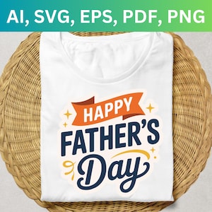 Happy Father&#39;s Day SVG: Cricut Cut Files for Commercial Use (Digital Download