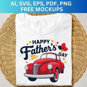 Happy Father&#39;s Day SVG: Cricut Cut Files for Dad (Commercial Use)
