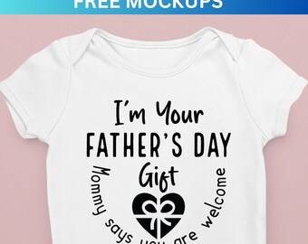 Funny Father&#39;s Day Baby Onesie SVG: &#39;I&#39;m Your Father&#39; Cut File (Digital Download)