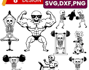Skeleton Deadlift SVG | Gym SVG | Workout Shirt Sticker Decal T