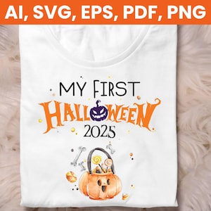 Baby&#39;s First Halloween SVG: Pumpkin Design (Digital Download)