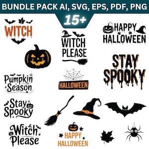 Halloween T-Shirt Designs: Vintage Horror PNG MEGA Bundle (Digital Download