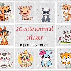 cute animal stickers, cute animal sticker, cute, cute stickers, animal stickers, cute baby animal, kawaii cute animal stickers