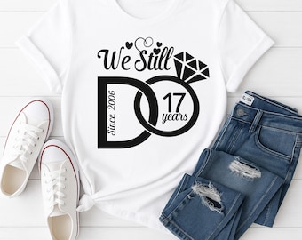17th Anniversary SVG: We Still Do, Wedding Rings (Digital Files for Cricut, Silhouette