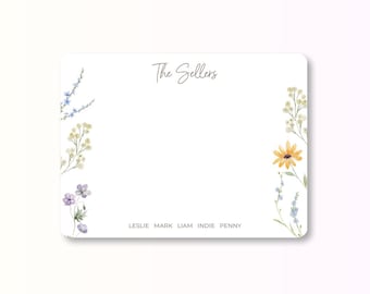 Personalized Floral Stationery –  Custom Notecards With Flowers