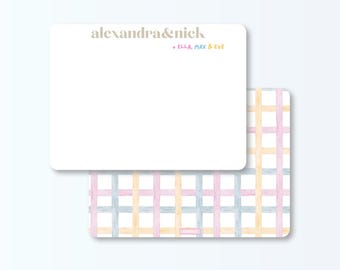 Fun & Colorful Family Stationery - Personalized Stationery – Custom Notecards with Names