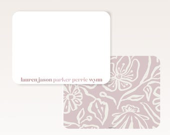 Family Stationery - Fun Personalized Stationery – Custom Notecards with Names – Minimalist Stationery for Families, Couples & Kids