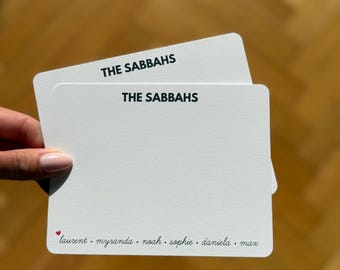 Personalized Family Stationery –  Custom Notecards