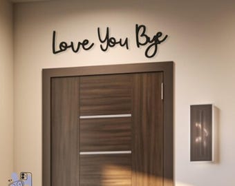 Je t'aime au revoir | Décoration murale pour entrée | Enseigne murale en bois | Décoration de couloir | Décoration d'intérieur de ferme moderne | Cadeau de pendaison de crémaillère
