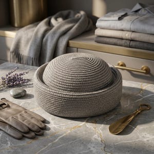 Geweven hoedje, zonnehoed met ronde kroon, vintagestijl, ademend modeaccessoire
