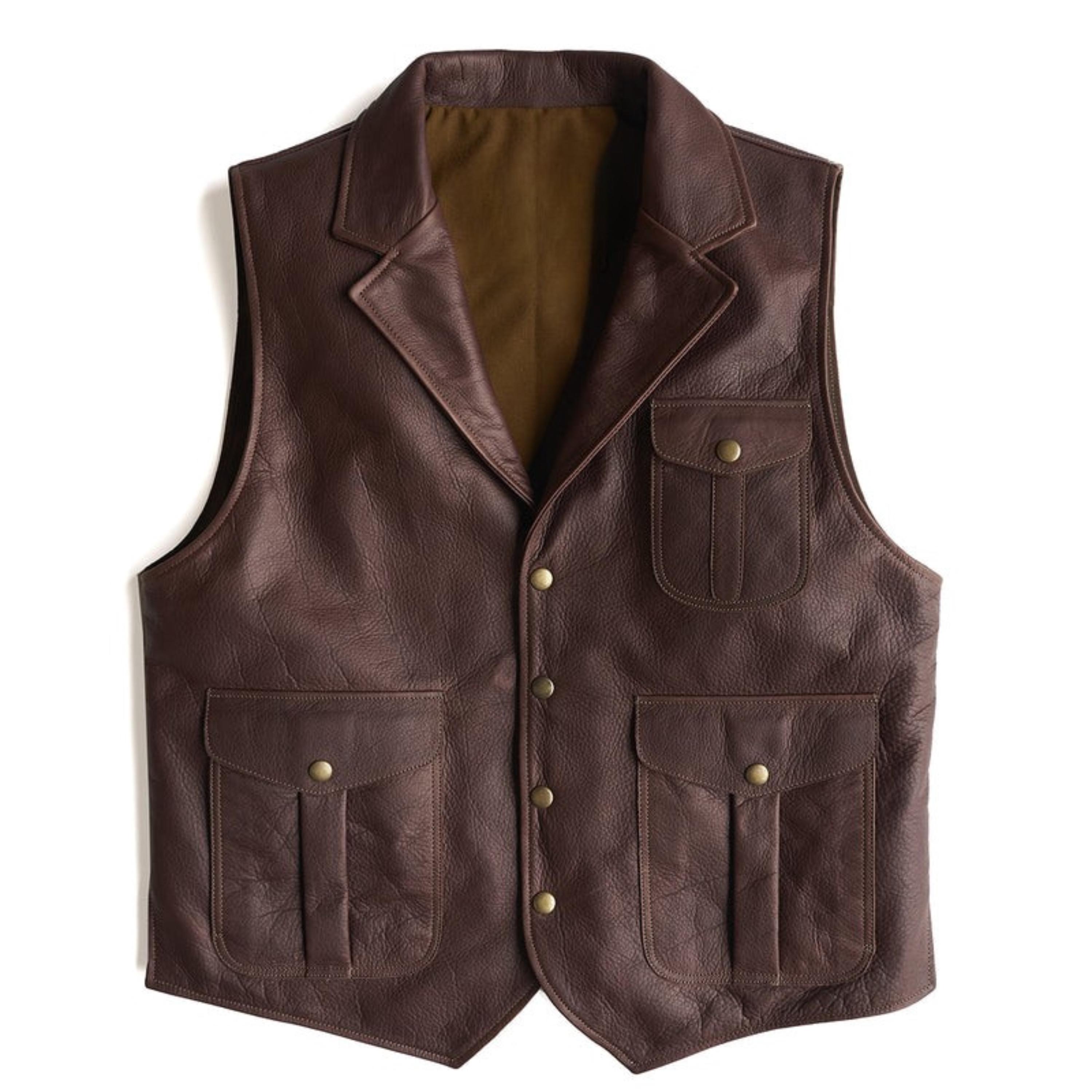 JACOB Chiodo Da Uomo Marrone Shearling Style - Foto 13