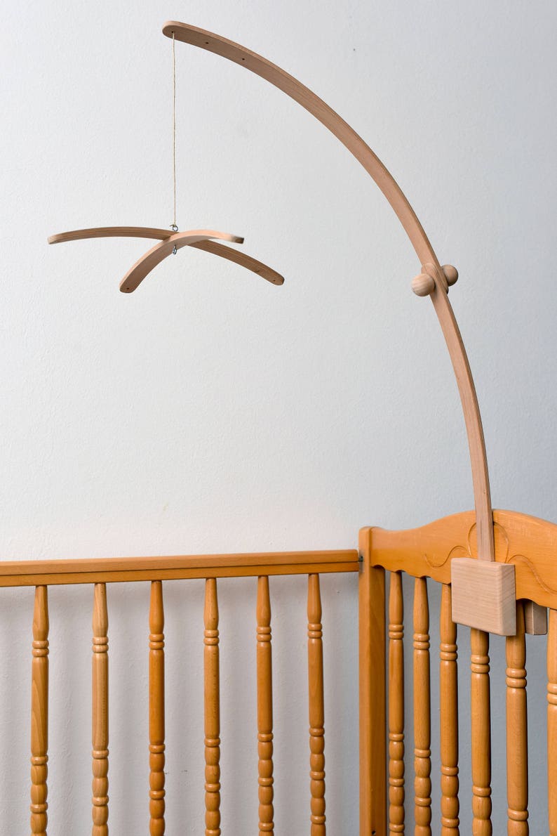 Baby Crib Wooden CHERRY Mobile Arm Baby Mobile Stand Nursery Etsy