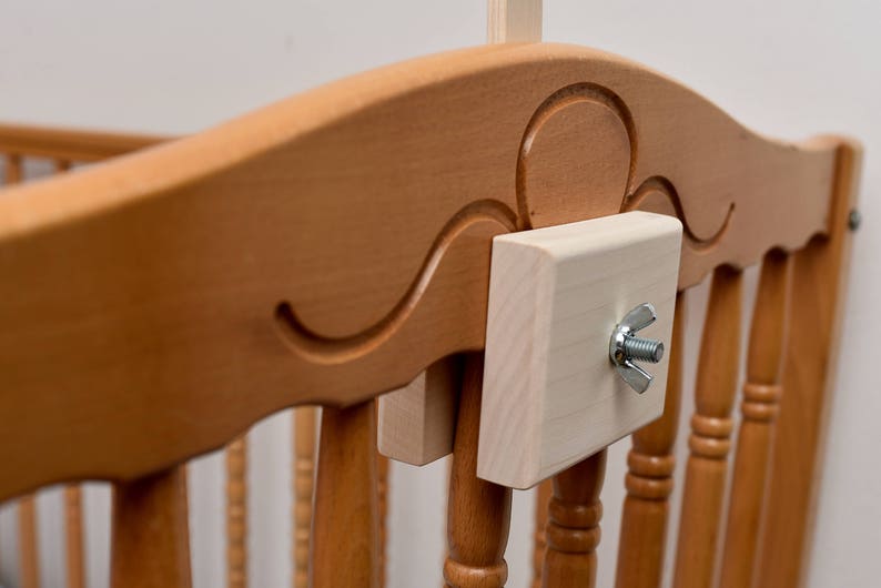 Baby Crib Wooden MAPLE Mobile Arm Baby Mobile Stand Nursery Etsy Canada