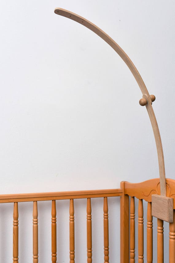 Baby Crib Wooden OAK Mobile Arm Baby 