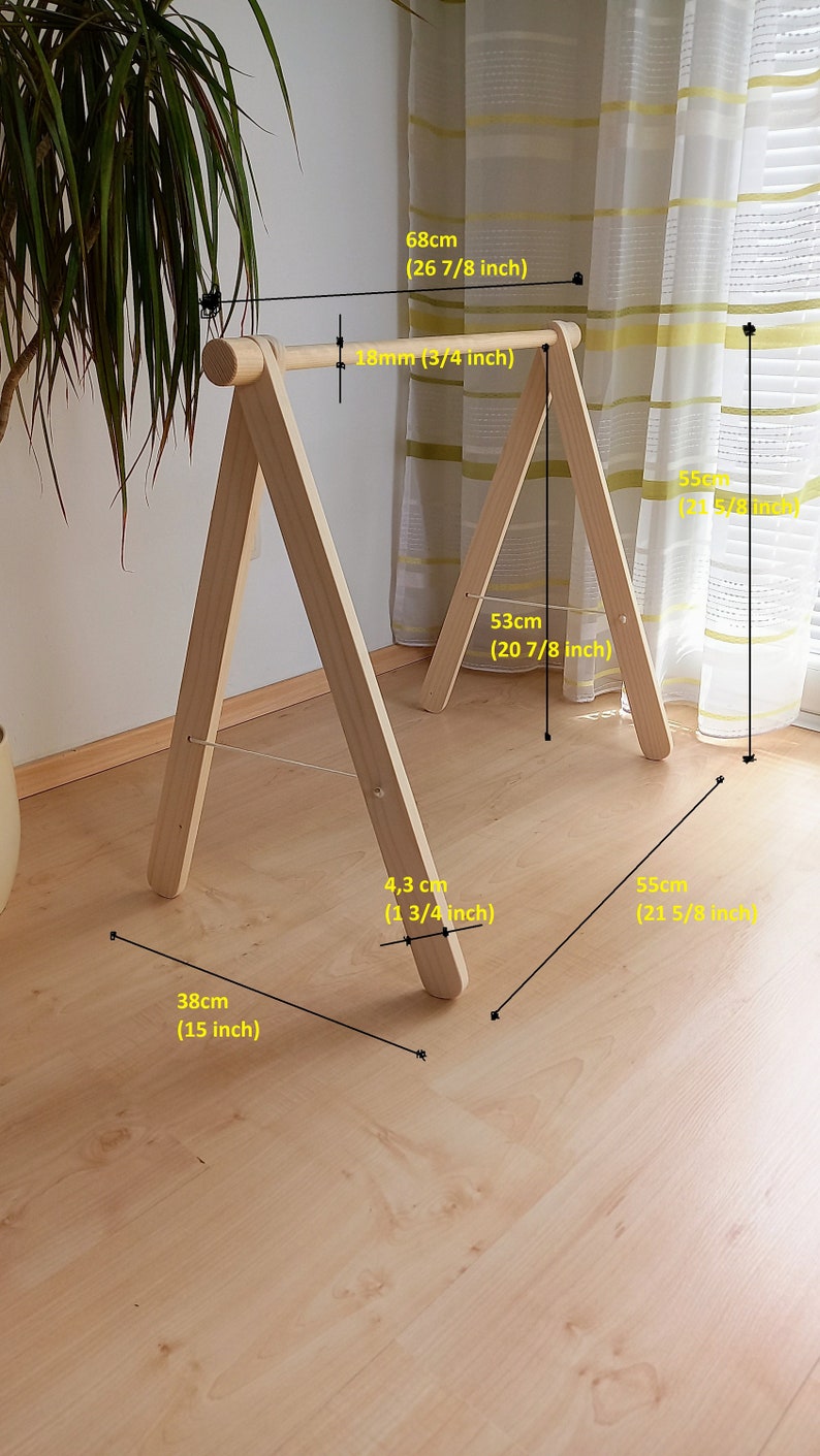 Baby gym, wooden baby play gym image 10