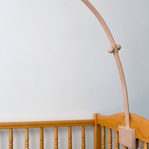 Baby Crib Wooden BEECH Mobile Arm Baby Nursery Mobile Crib Etsy