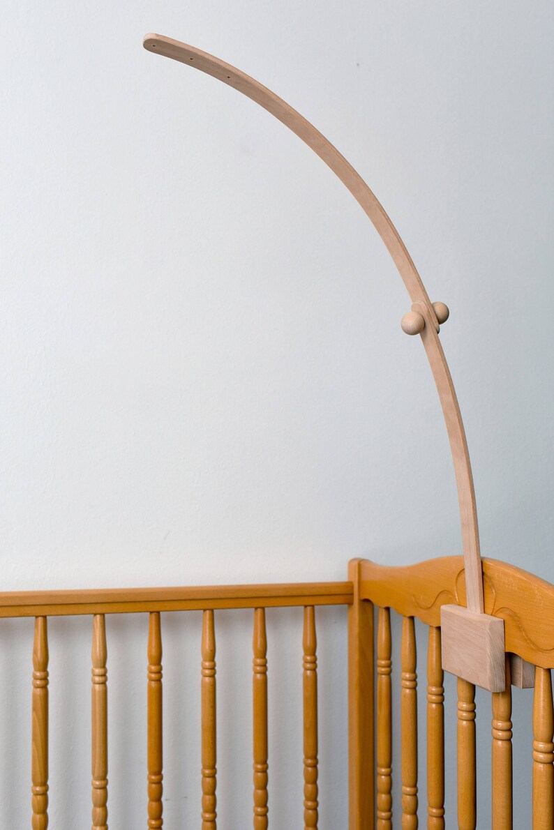 Baby Crib Wooden BEECH Mobile Arm Baby Nursery Mobile Crib Etsy