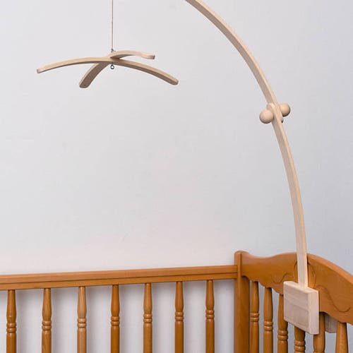 Baby Crib Wooden OAK Mobile Arm Baby Mobile Stand Nursery Etsy