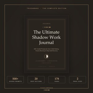Shadow Work Journal, 500+ Guided Prompts for Inner Child Healing and Trauma Recovery | Printable + GoodNotes PDF | Self-Discovery Workbook