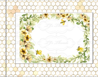 Bee & Honey themed - 5 Digital Planner Covers set compatible with GoodNotes, Notability, Xodo, Noteshelf, etc.
