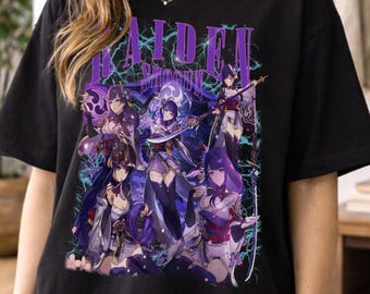 T-shirt surdimensionné vintage Raiden, chemise de jeu anime, cadeau pour homme et femme unisexe