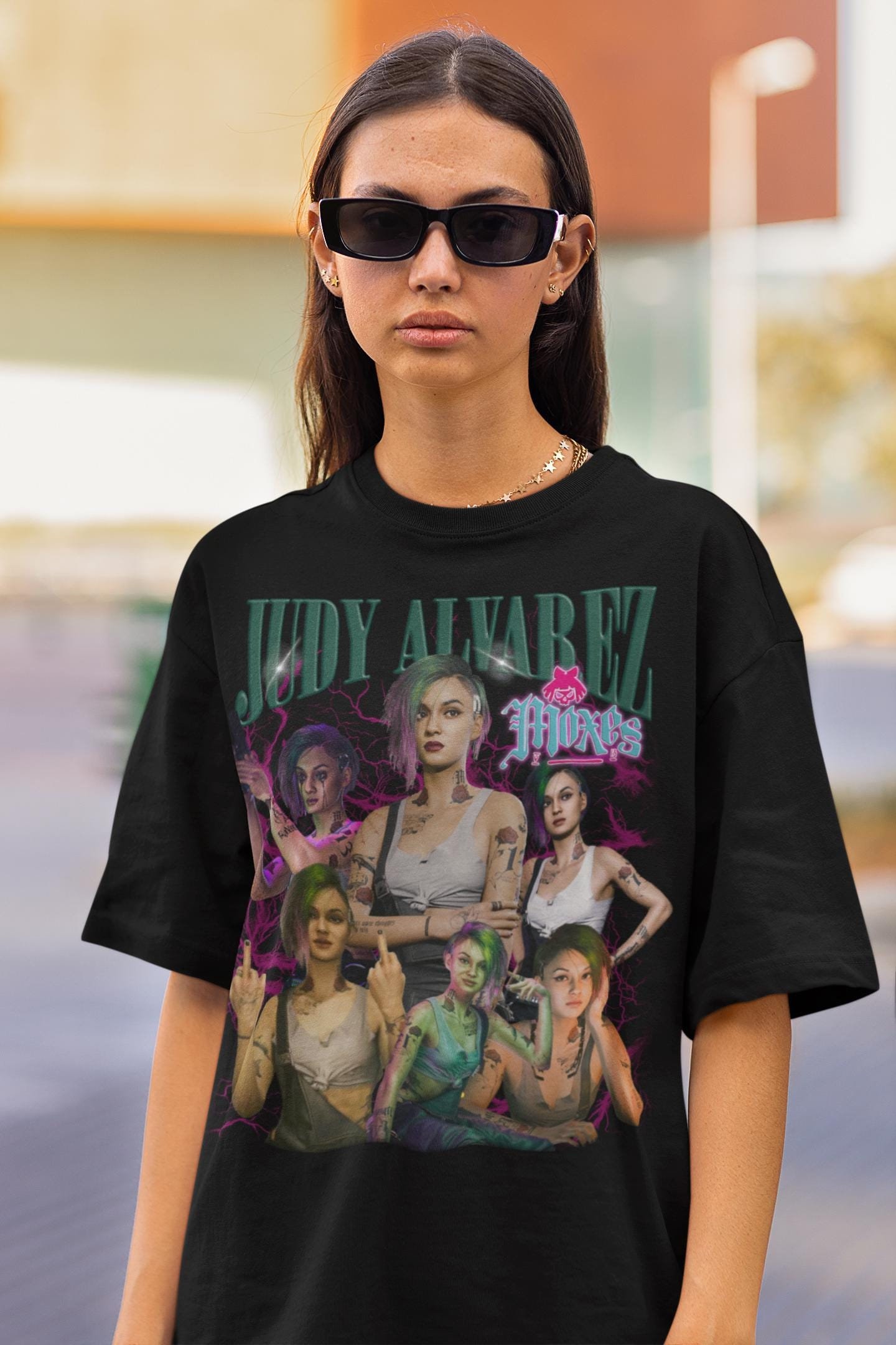 Judy Alvarez Vintage Tshirt the Mox Cyberpunk Style Game