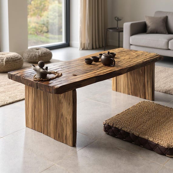 Driftwood Coffee Table Live Edge Wood Table Extendable Dining