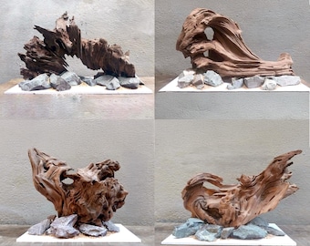 Acquario legno naturale galleggiante legno grezzo auqascape roccia hardscape aquascaping decorazione acquario