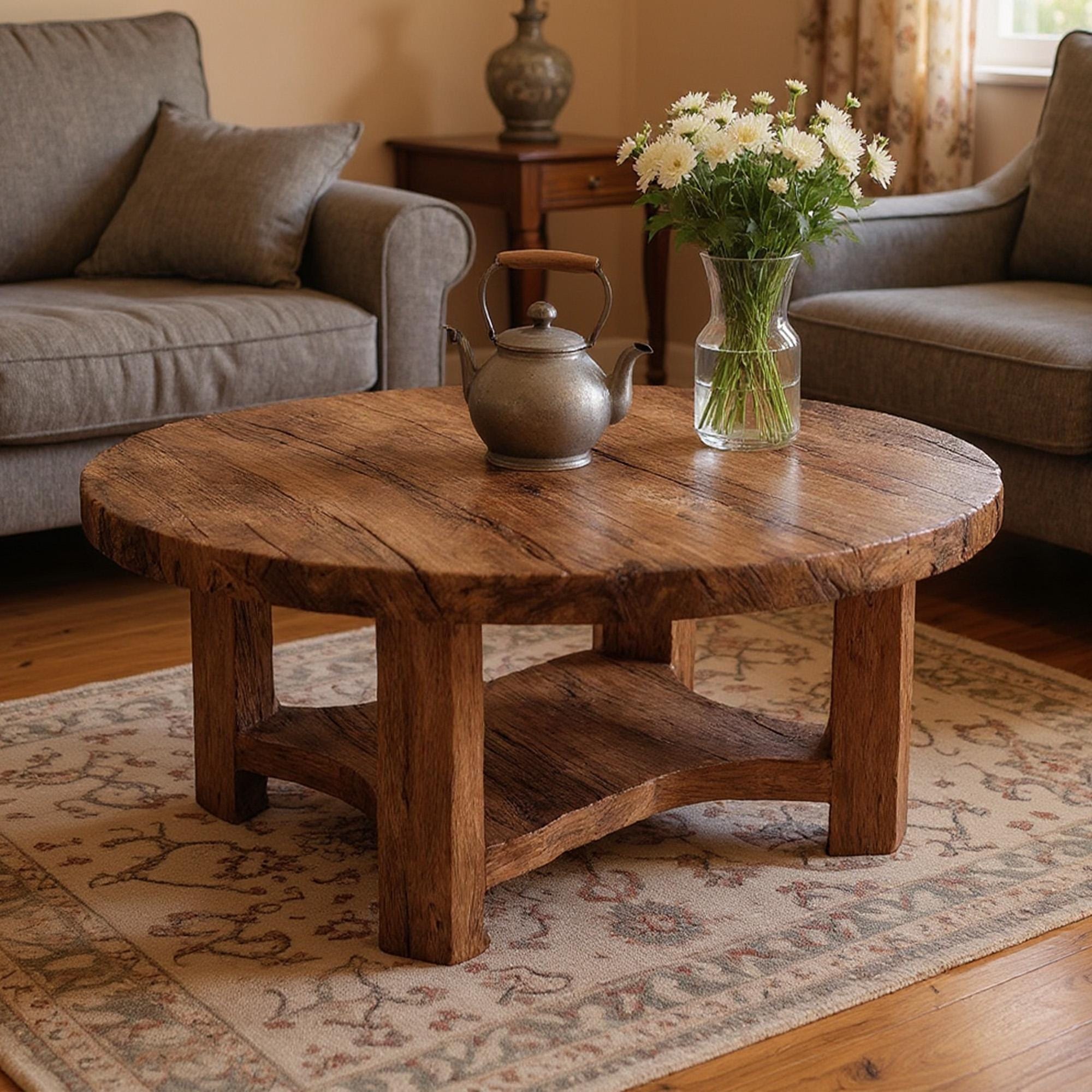 Live Edge Coffee Table Natural Driftwood Low Table Recycled Wood
