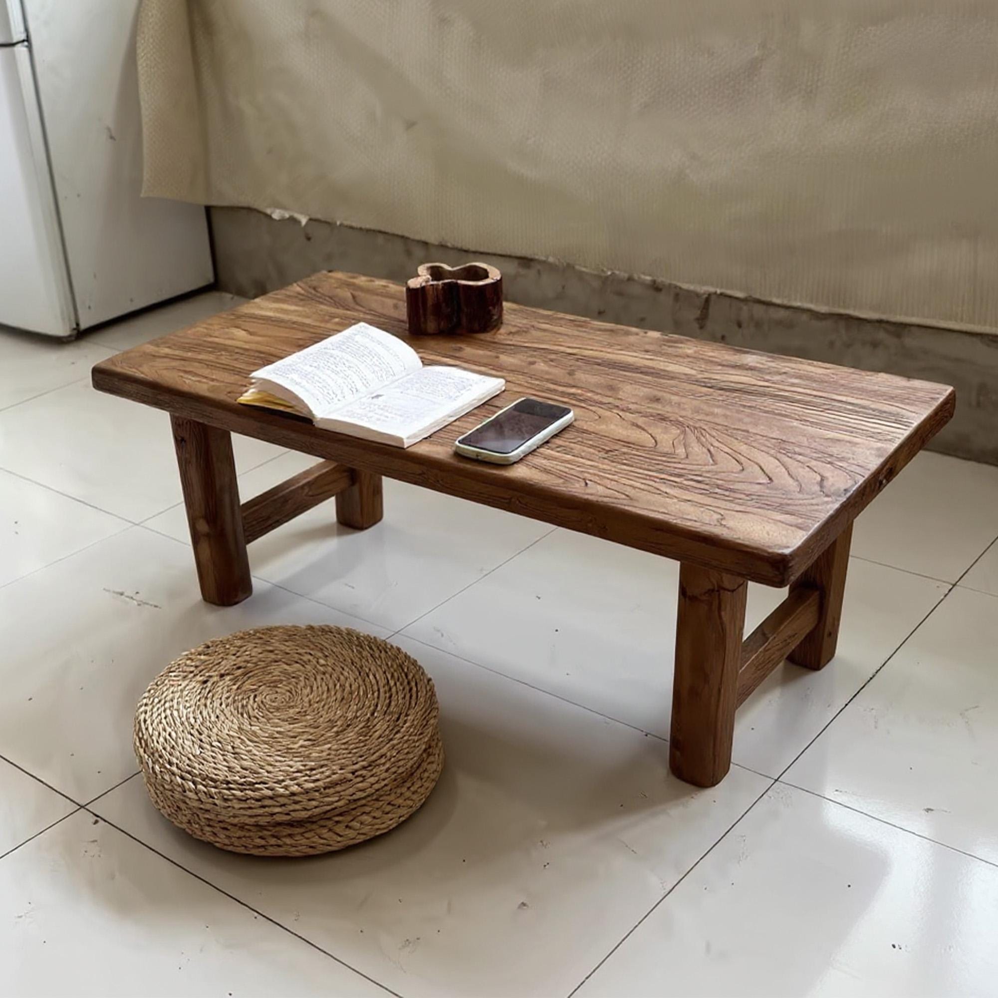 Low Coffee Table Solid Wood Tatami Table Natural Dining Table