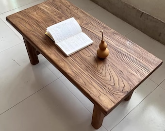 Low coffee table solid wood tatami table natural dining table japanese tea table sofa living room side table wood work furniture
