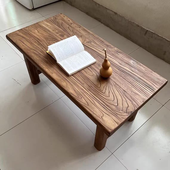 家具 Wooden Low Table Amazon.com: ZENCIX Low Coffee Table for Sitting on The Floor
