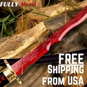 Rivers of Blood Katana Replica – Full Metal Elden Ring Sword | Life-Size Cosplay Prop | Gamer Gift for Him | Dark Souls-Inspired Collectible