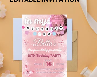 Birthday Era Invitation Template: Editable Music Party Design (Digital Download