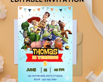 Editable Toy Story Birthday Invitation Template (Digital)