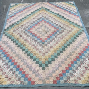 Vintage Patchwork Blanket, Colorful Blanket, Throw Blanket, Home Decor, Bedroom Textile, Sofa Blanket, Patchwork Quilt, 195 x 161 cm