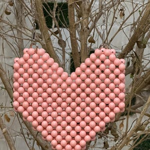 Handcrafted Heart Bag, Pearl Shoulder bag, Beads Purse, Handmade Beaded Bags, Pink Beads Bags, Chic Bags, Fashion Accessories, Elegant Bags