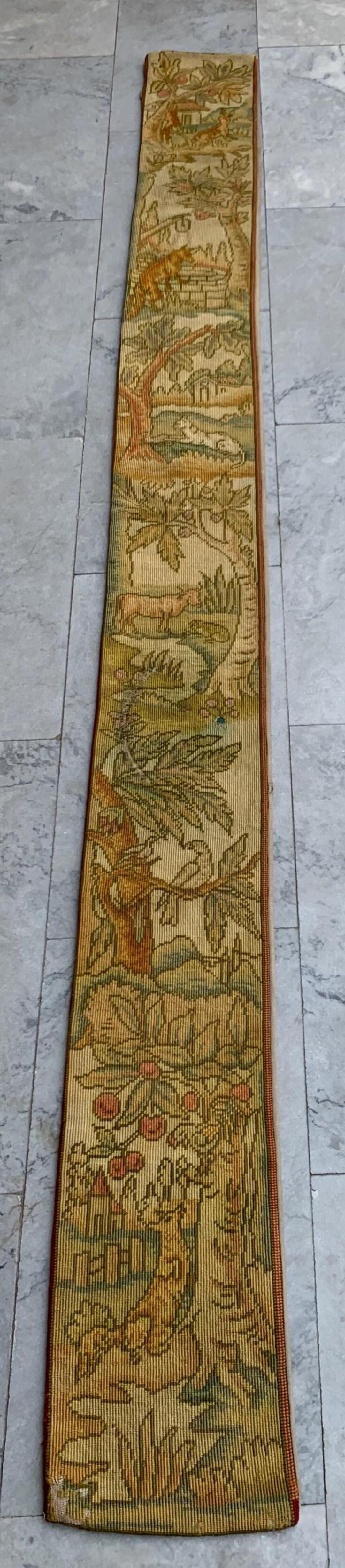 1800s Antique French Aubusson Rug, Needle Point Rug, Hallway Runner Rug ...