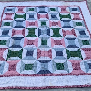 Vintage Patchwork Blanket, Colorful Blanket, Throw Blanket, Home Decor, Bedroom Textile, Sofa Blanket, Patchwork Quilt, 200 x 187 cm