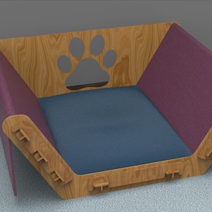 DIY Pet Bed / Pet House - Laser Cut Digital File for Cats & Dogs | 3mm MDF or Plywood | Easy Assembly | Digital Download