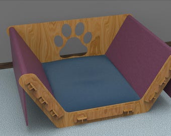 DIY Pet Bed / Pet House - Laser Cut Digital File for Cats & Dogs | 3mm MDF or Plywood | Easy Assembly | Digital Download