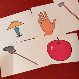 VINTAGE PICTURE Flashcards, learning cards, junk journal supplies, journaling cards