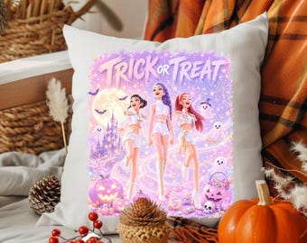 PNG di Kpop Demon Hunters Halloween Shirt, grafica anime kawaii di Halloween, file per sublimazione spettrale dai colori pastello