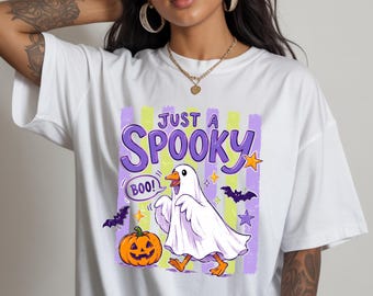 Solo un'oca spettrale PNG / Design di una simpatica oca di Halloween per magliette / Grafica divertente di un'oca fantasma / Download per sublimazione Cricut