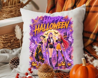 Design PNG per maglietta di Halloween Kpop Demon Hunters, grafica "Dolcetto o scherzetto", download immediato